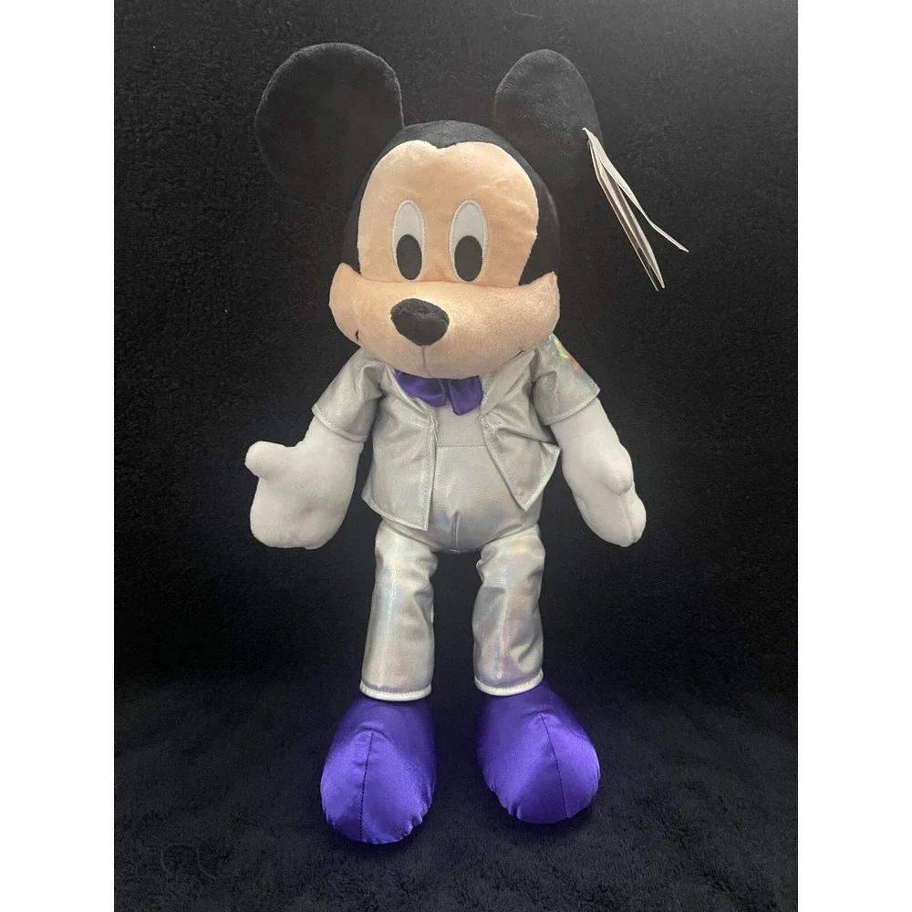 Disney 100 Years of Wonder Platinum Anniversary Mickey Mouse Plush Authentic NEW